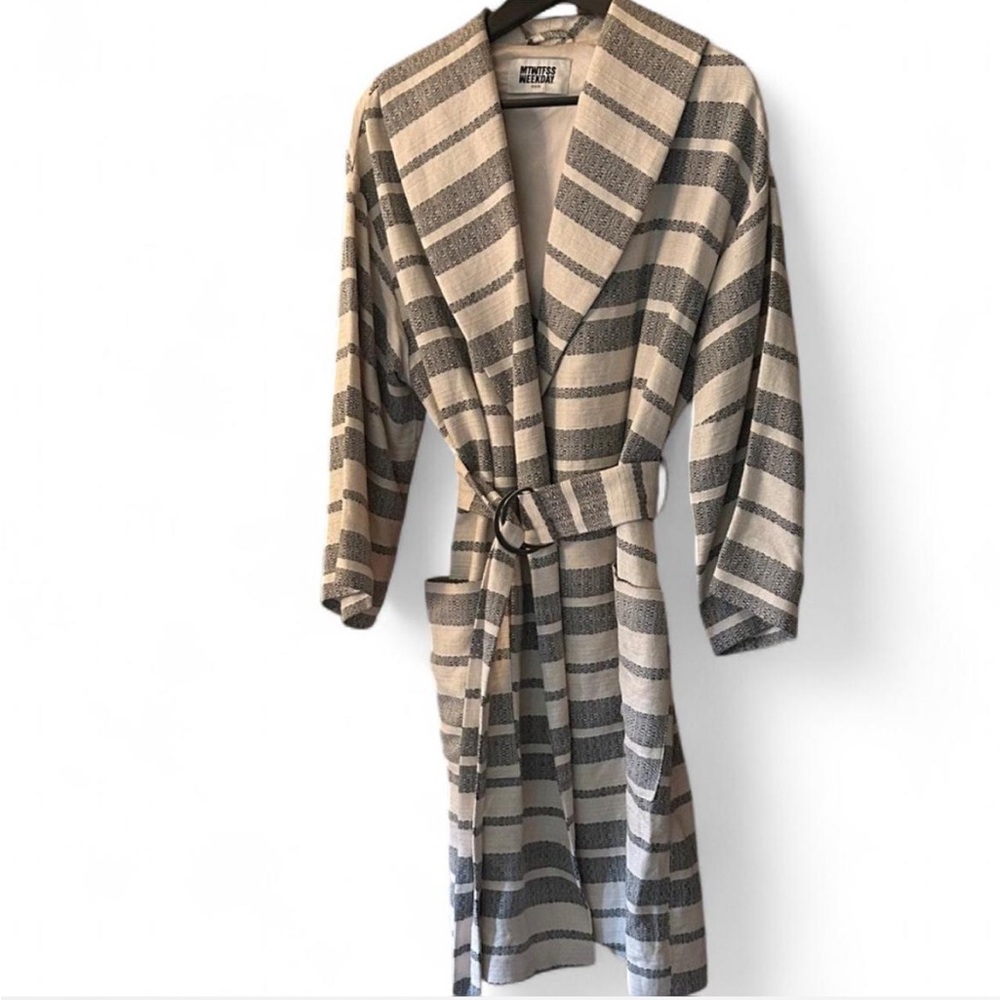 Weekday Striped Belted Coat